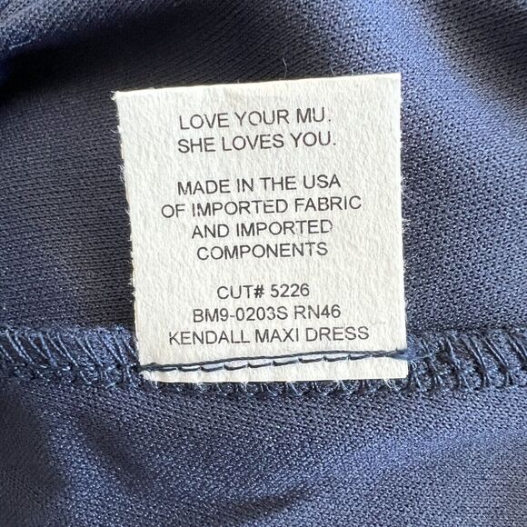 Show Me Your Mumu Kendall Maxi Dress Small Rich Navy Crisp NWT - Picture 9 of 11